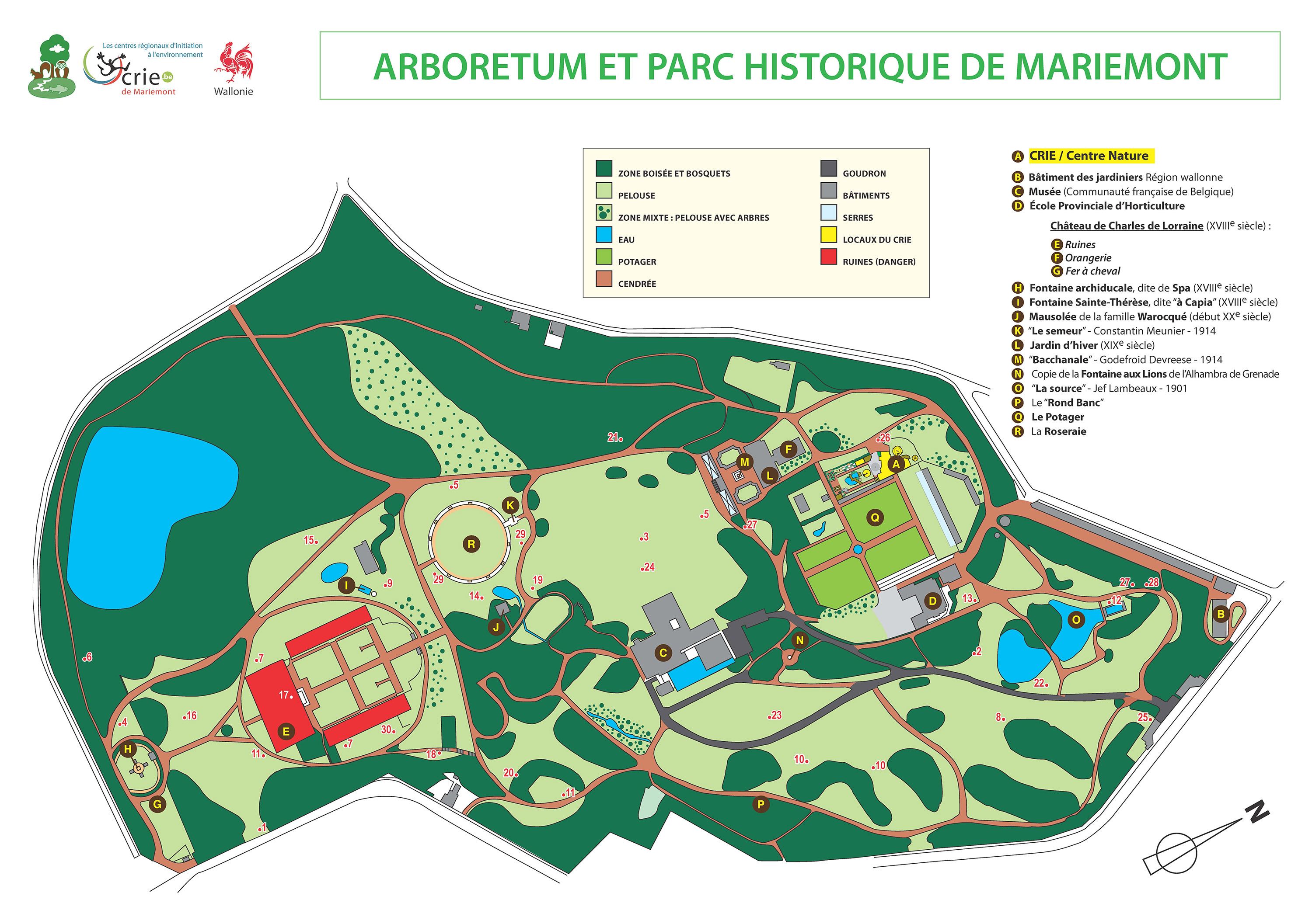 Le parc CRIE de Mariemont